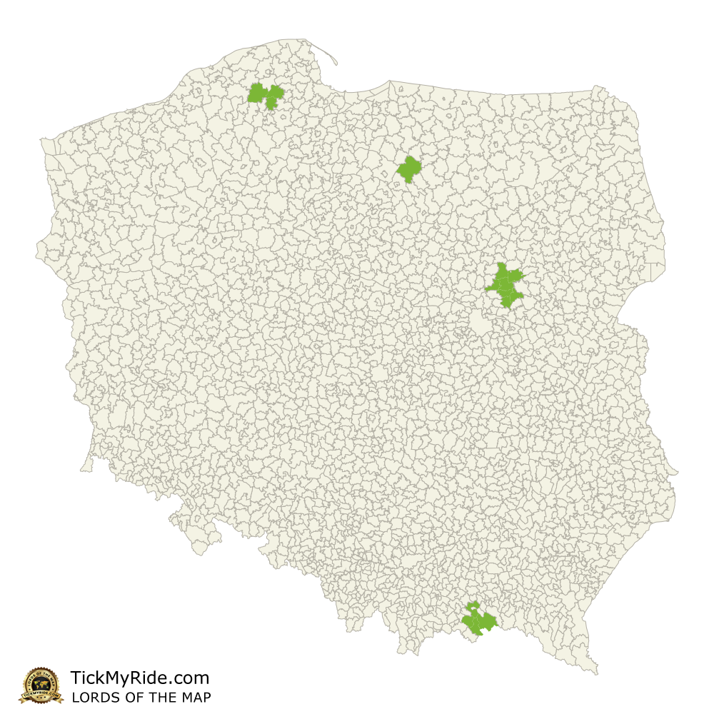 Mapa Zdobytych Gmin
