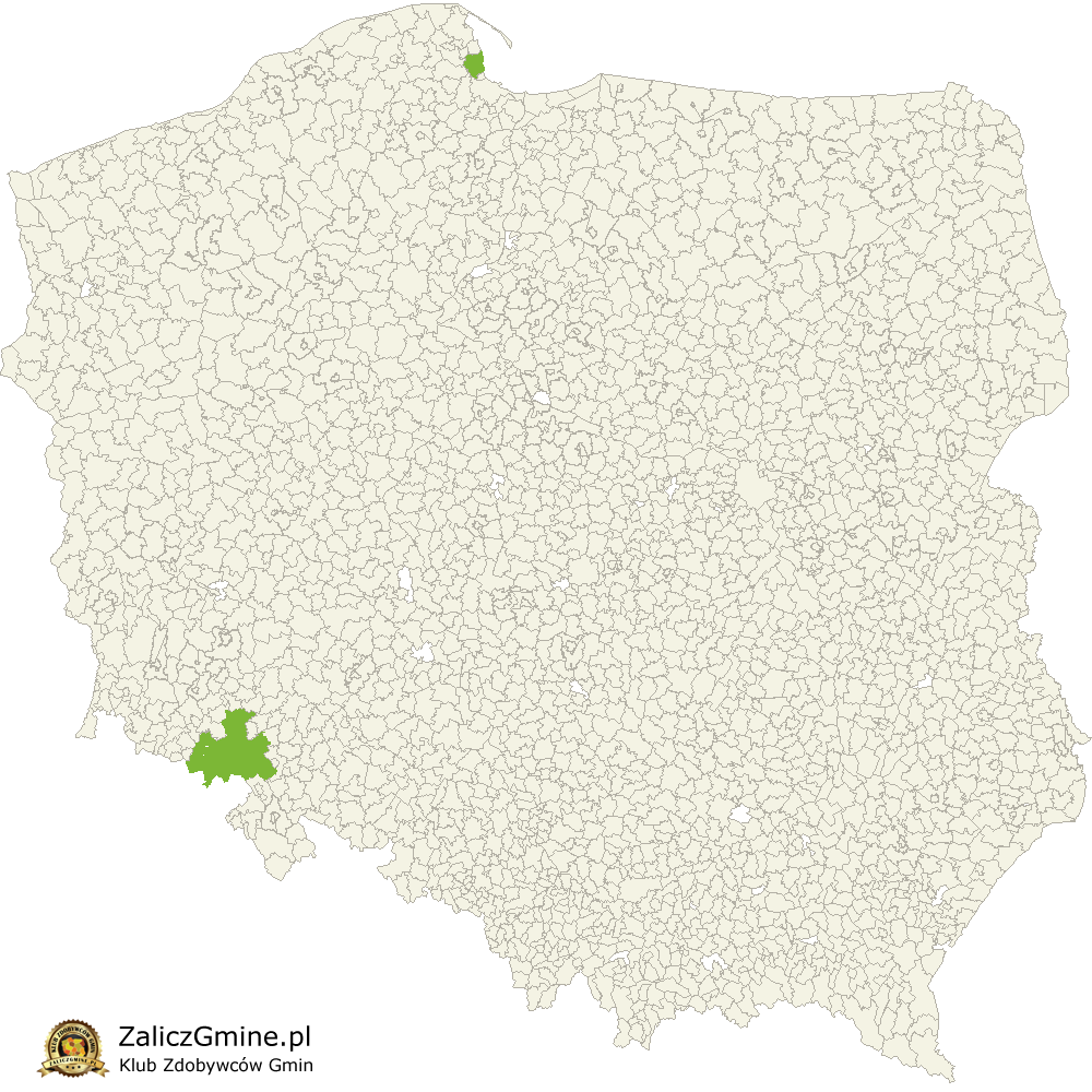 Mapa Zdobytych Gmin