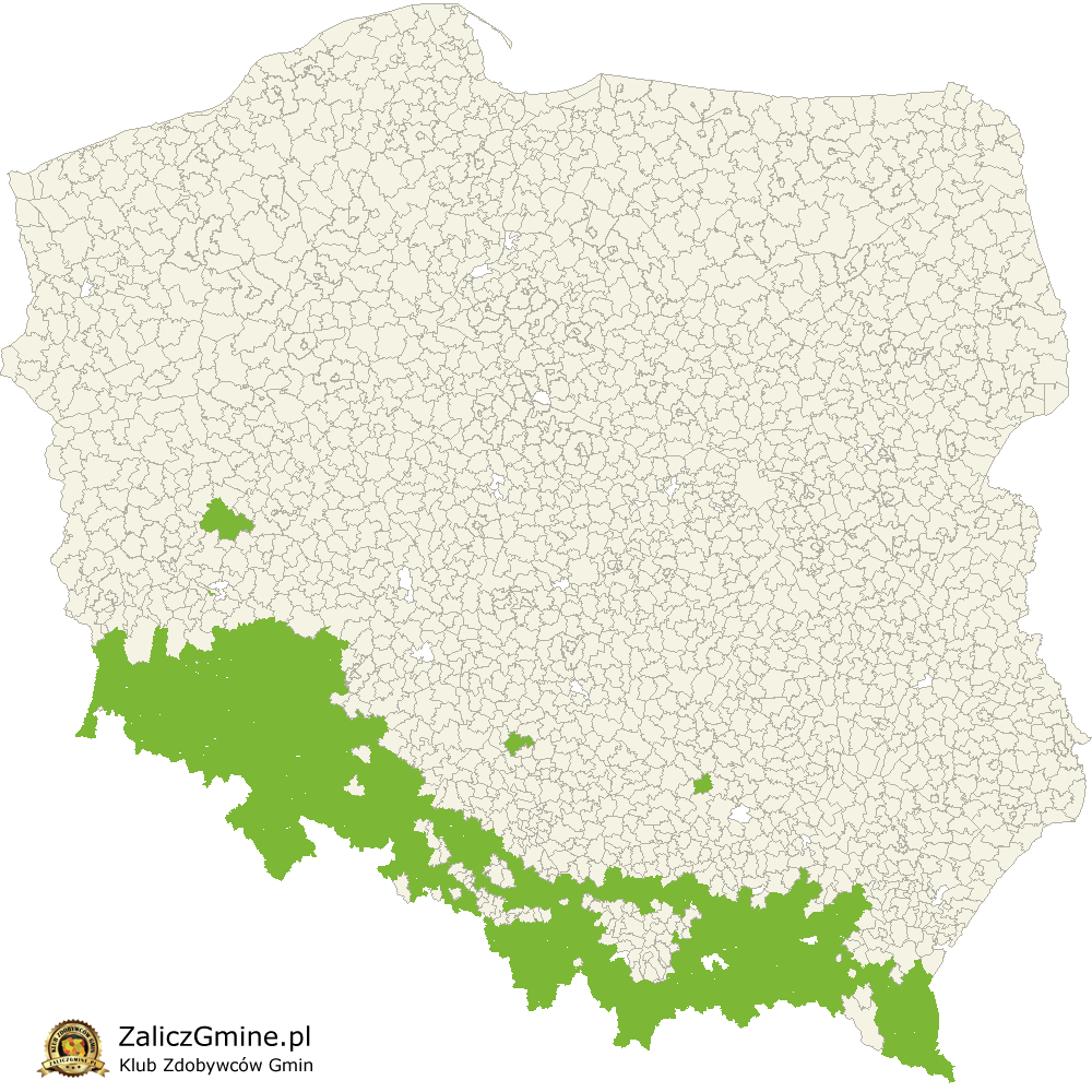 Mapa Zdobytych Gmin