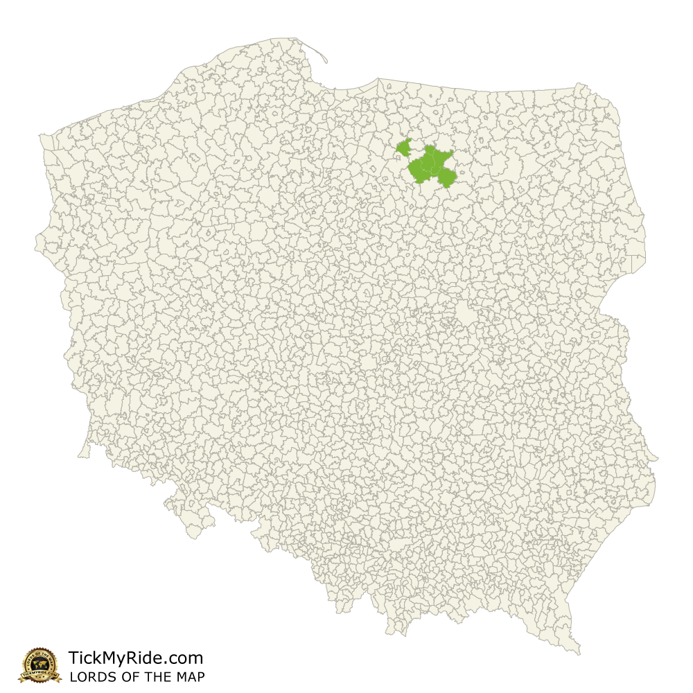 Mapa Zdobytych Gmin