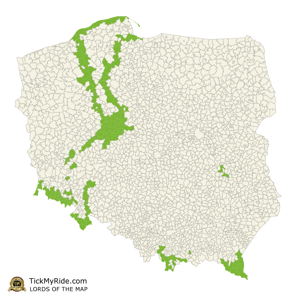 Mapa Zdobytych Gmin