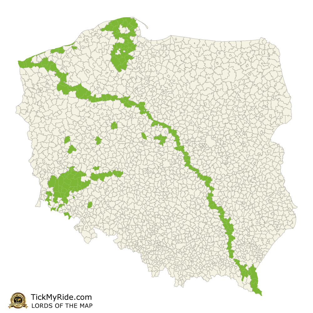 Mapa Zdobytych Gmin