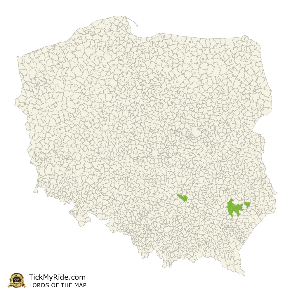 Mapa Zdobytych Gmin