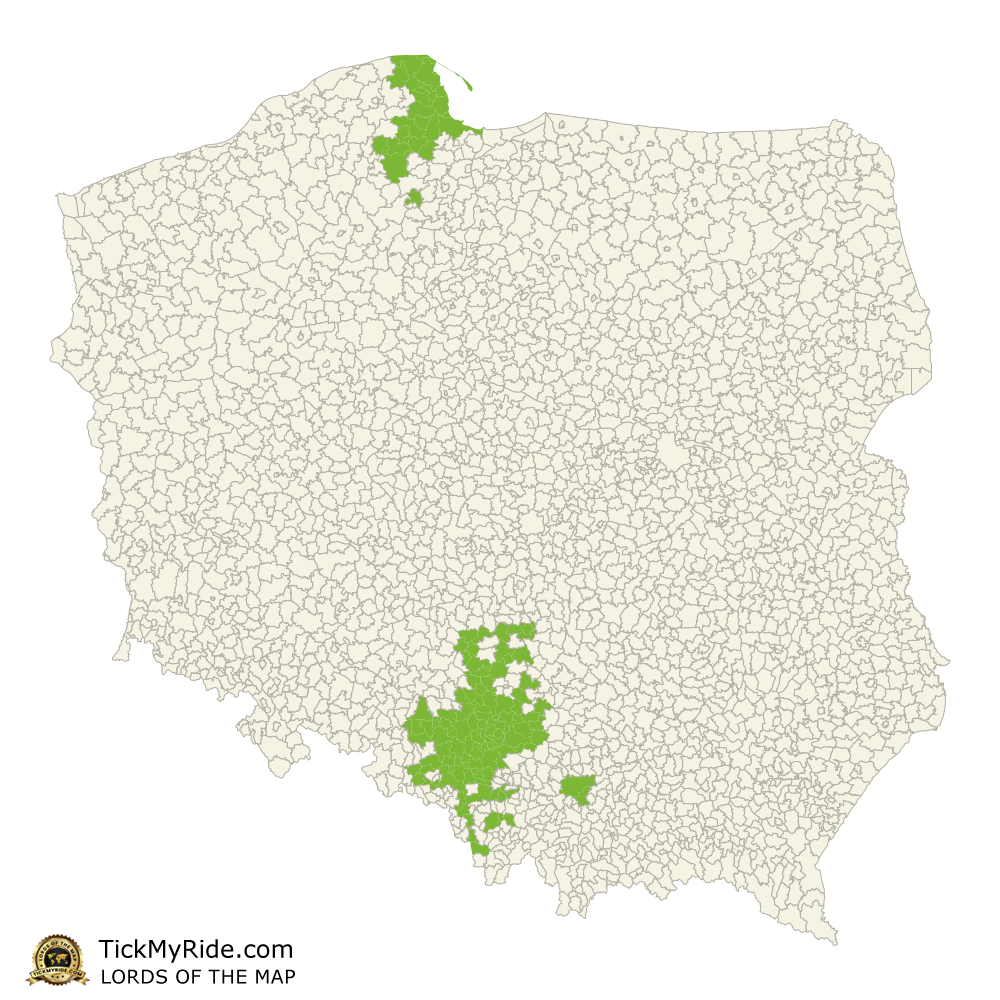 Mapa Zdobytych Gmin
