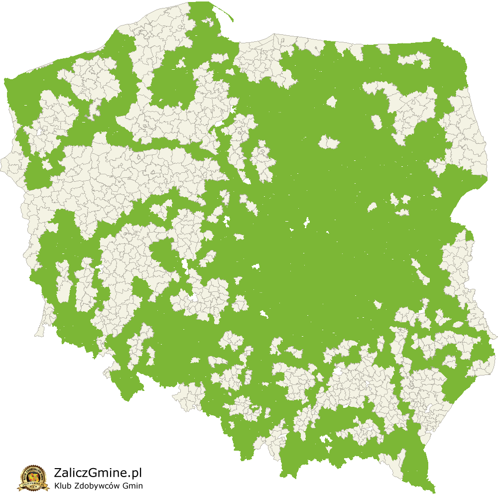 Mapa Zdobytych Gmin
