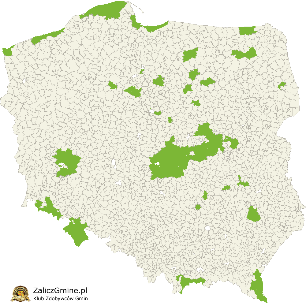 Mapa Zdobytych Gmin