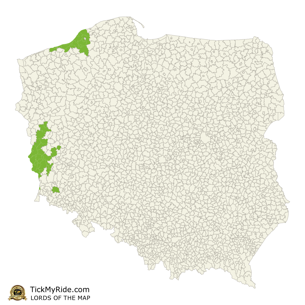 Mapa Zdobytych Gmin