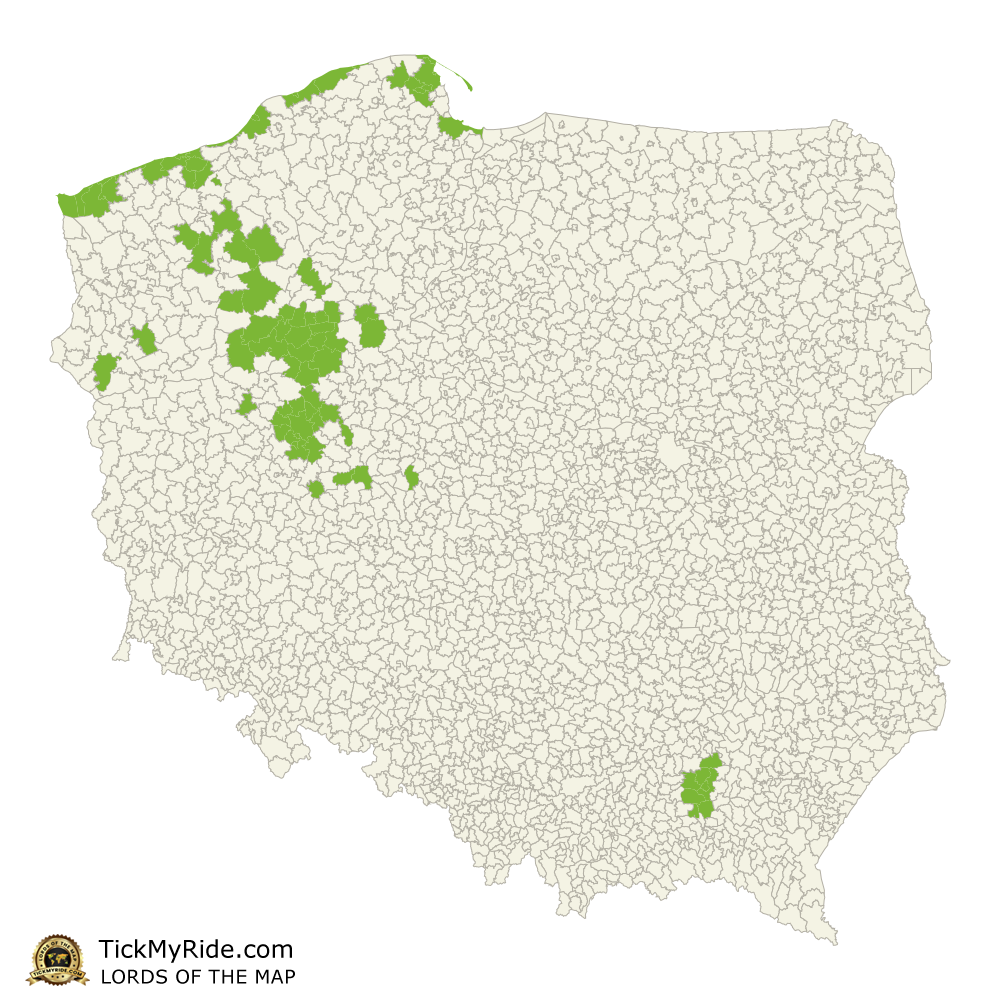 Mapa Zdobytych Gmin