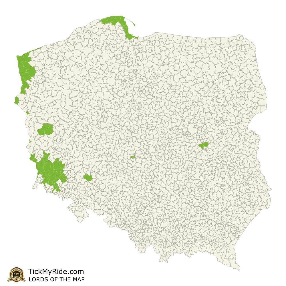 Mapa Zdobytych Gmin
