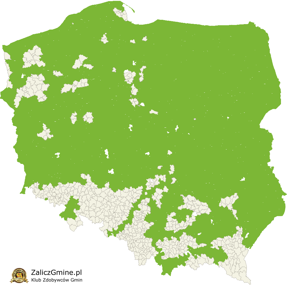 Mapa Zdobytych Gmin