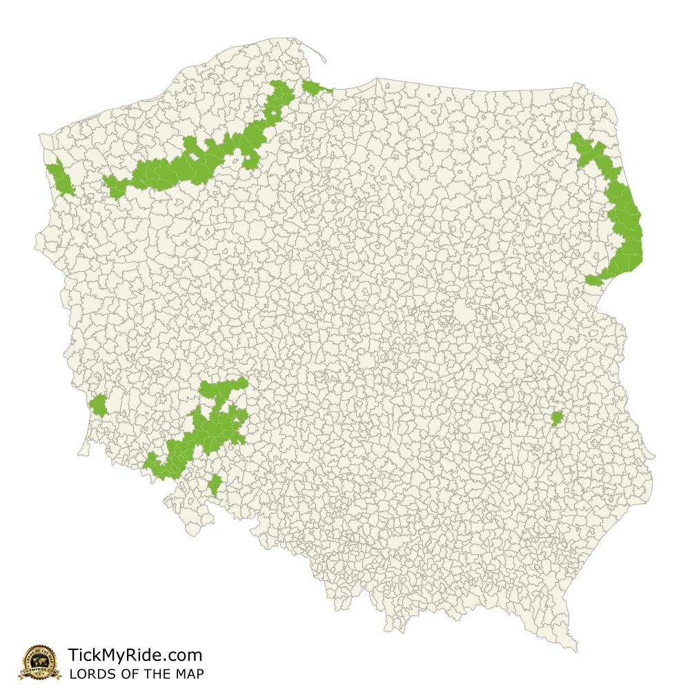 Mapa Zdobytych Gmin