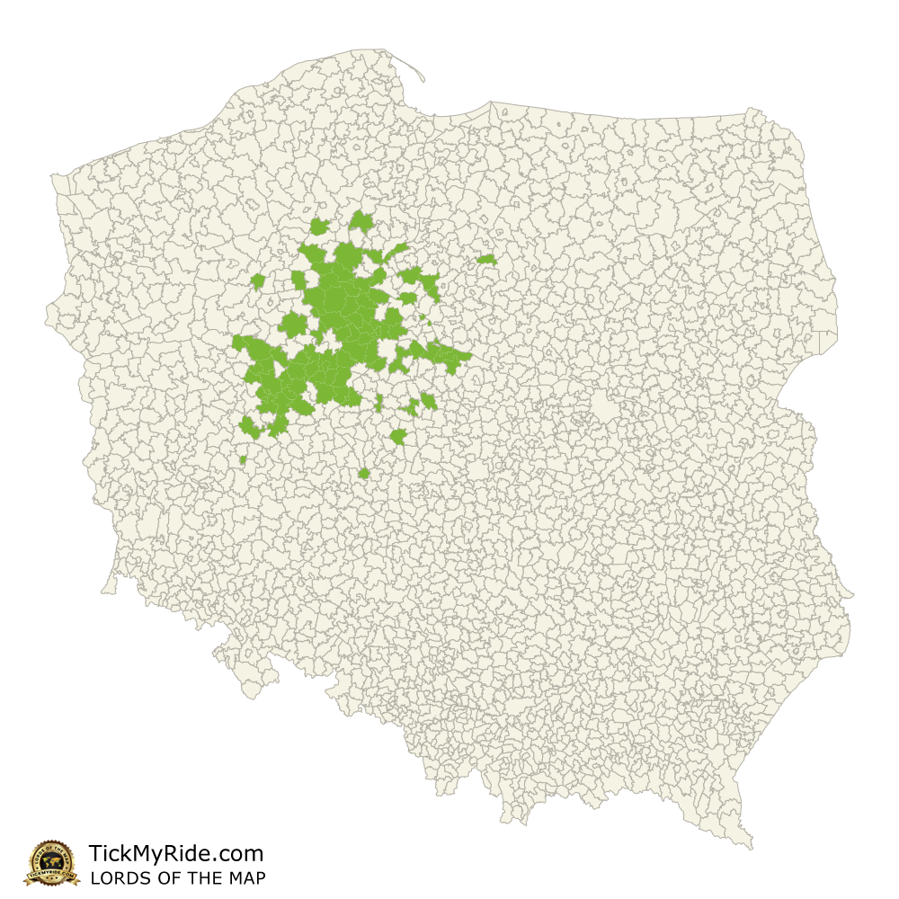 Mapa Zdobytych Gmin