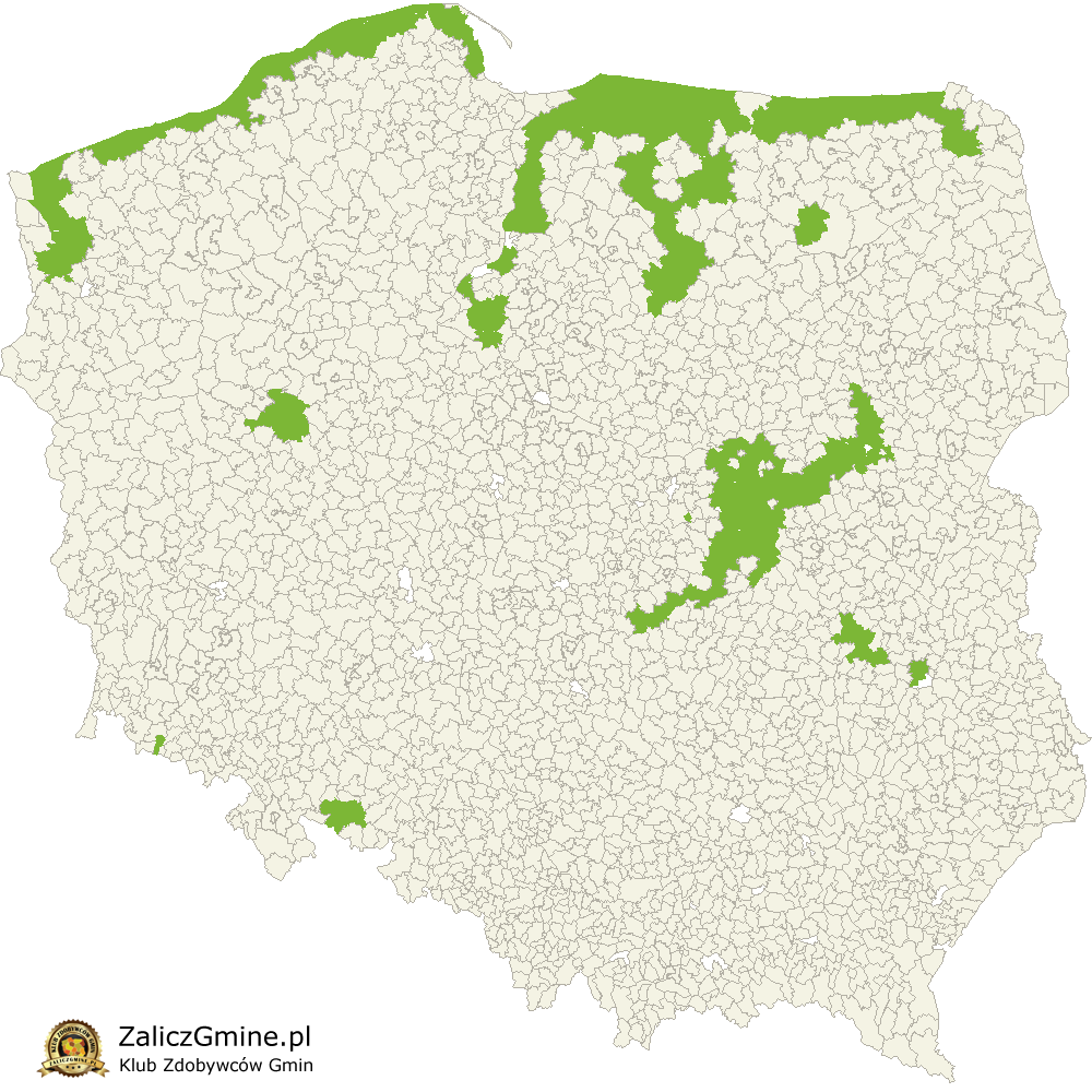 Mapa Zdobytych Gmin