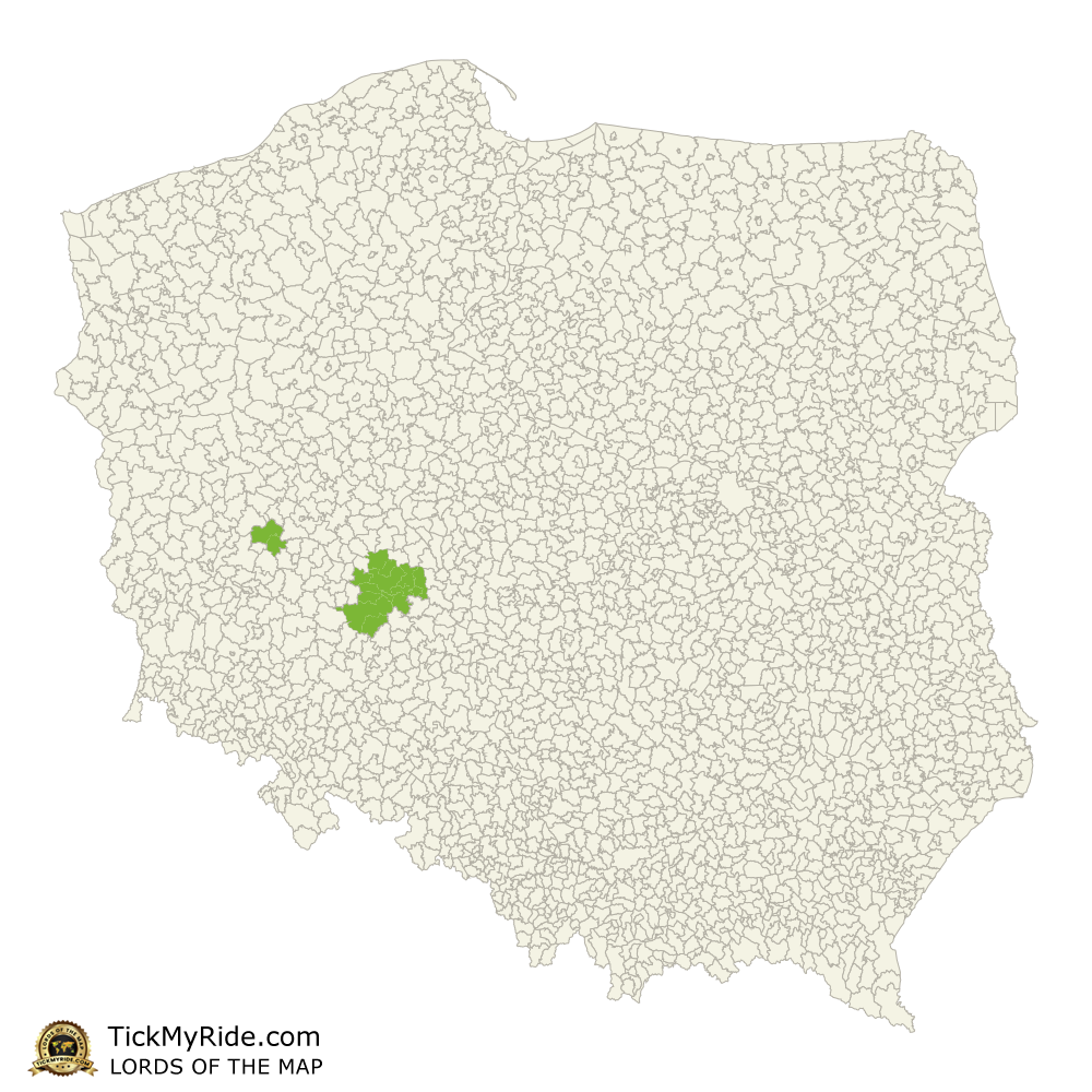 Mapa Zdobytych Gmin