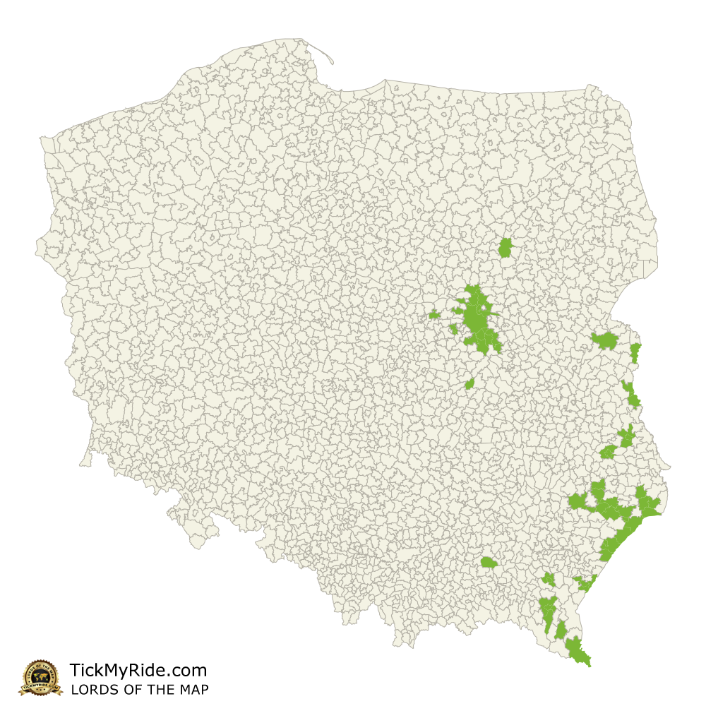 Mapa Zdobytych Gmin