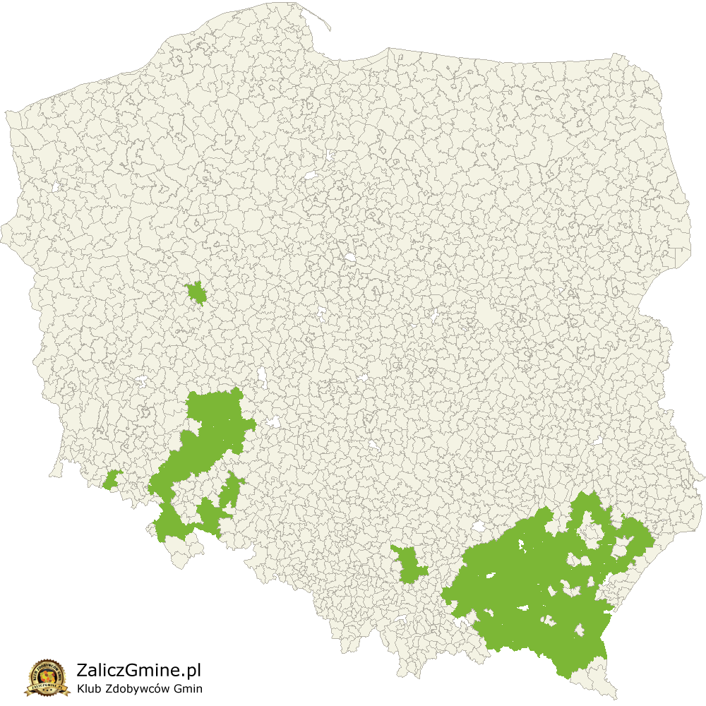 Mapa Zdobytych Gmin