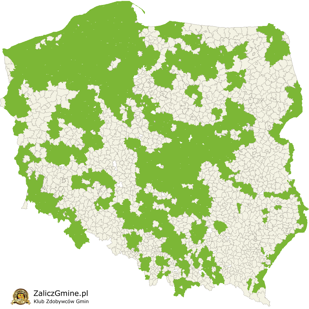 Mapa Zdobytych Gmin