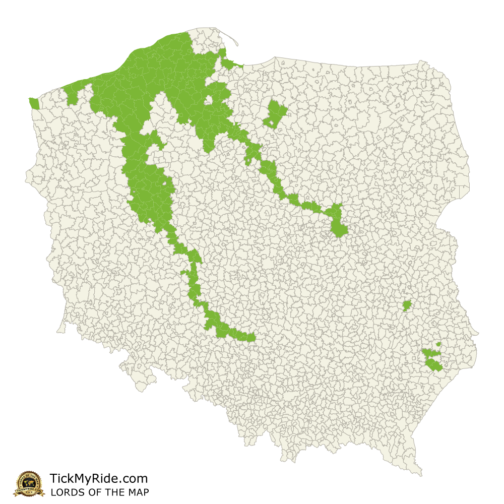 Mapa Zdobytych Gmin