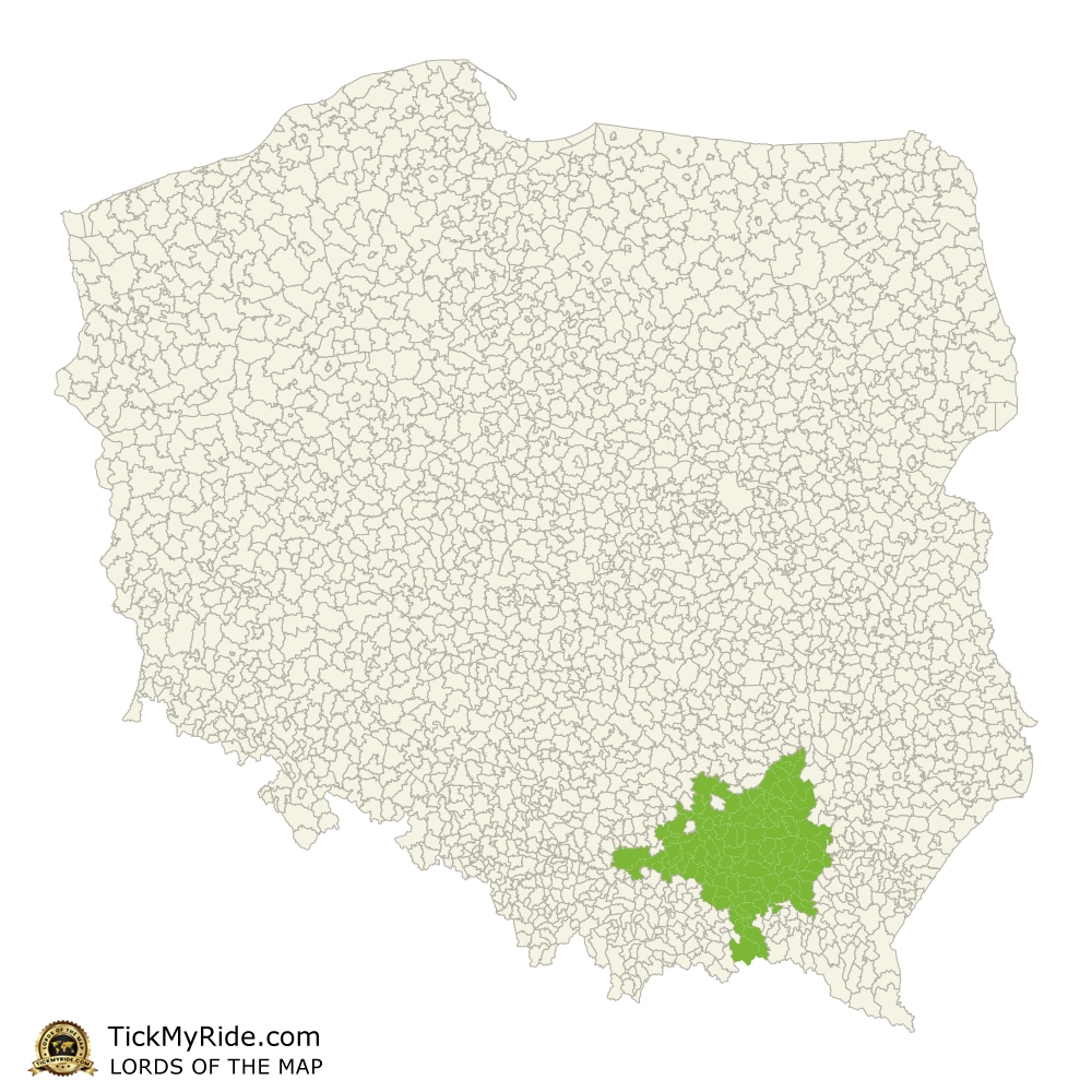 Mapa Zdobytych Gmin