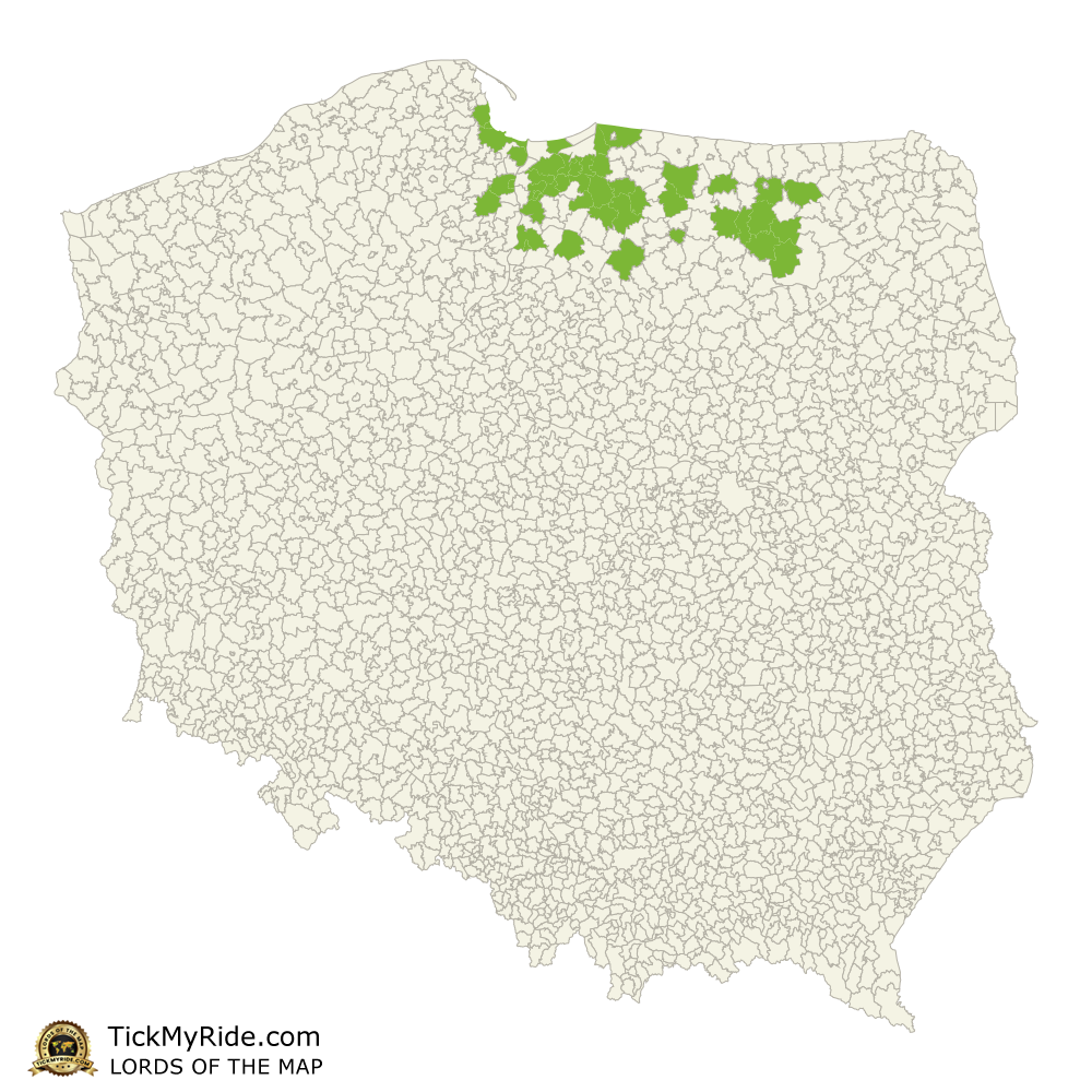 Mapa Zdobytych Gmin