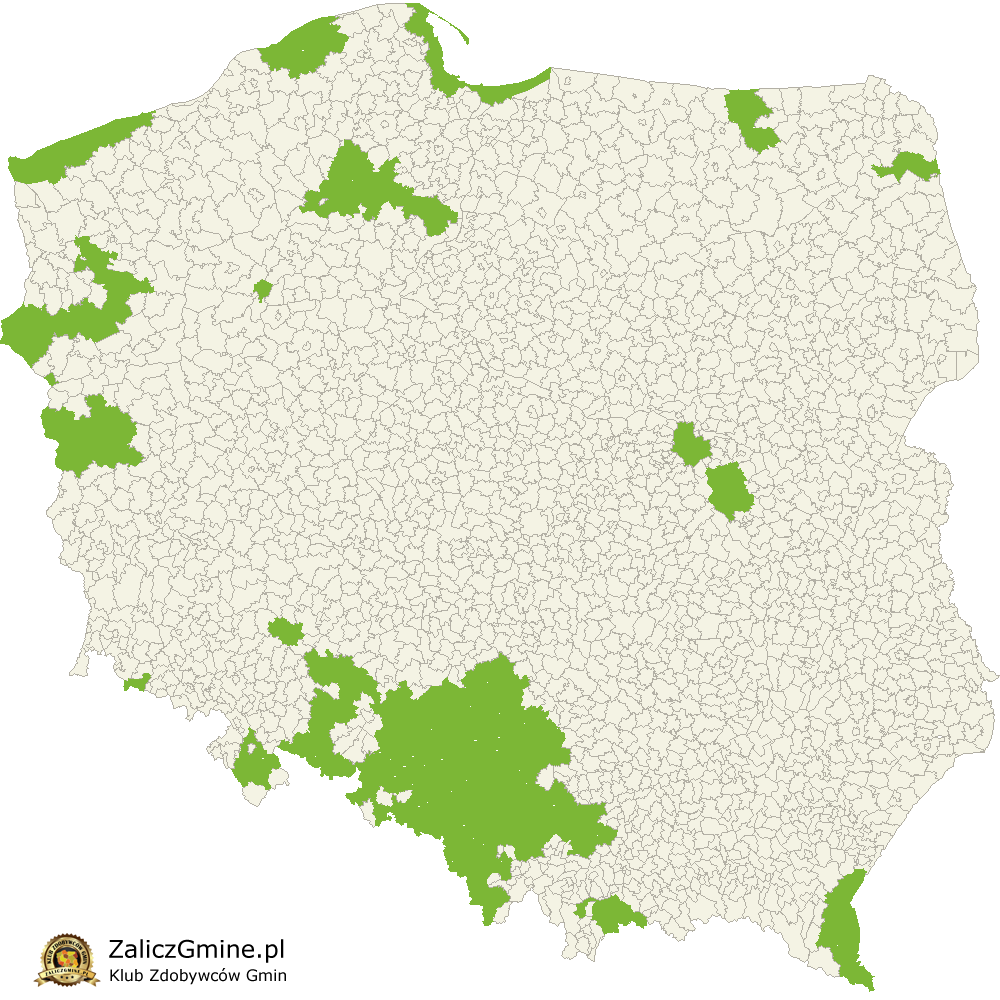 Mapa Zdobytych Gmin