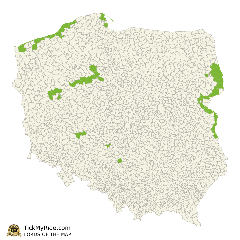 Mapa Zdobytych Gmin