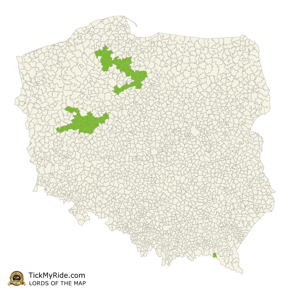 Mapa Zdobytych Gmin