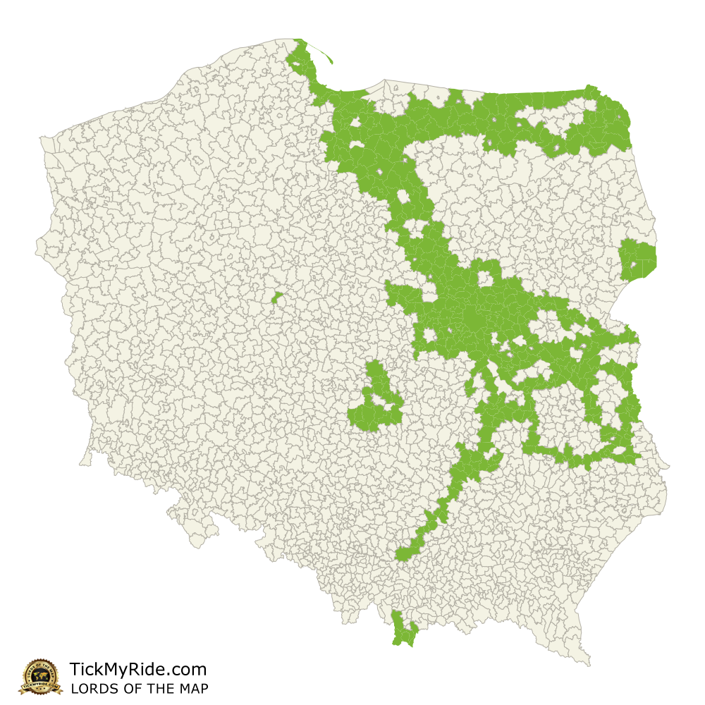 Mapa Zdobytych Gmin