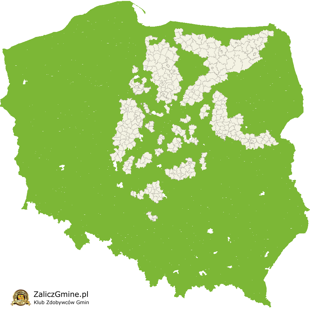 Mapa Zdobytych Gmin