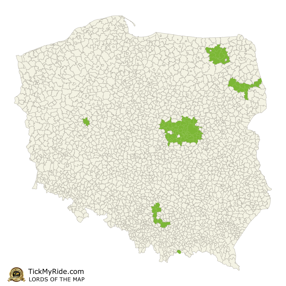 Mapa Zdobytych Gmin