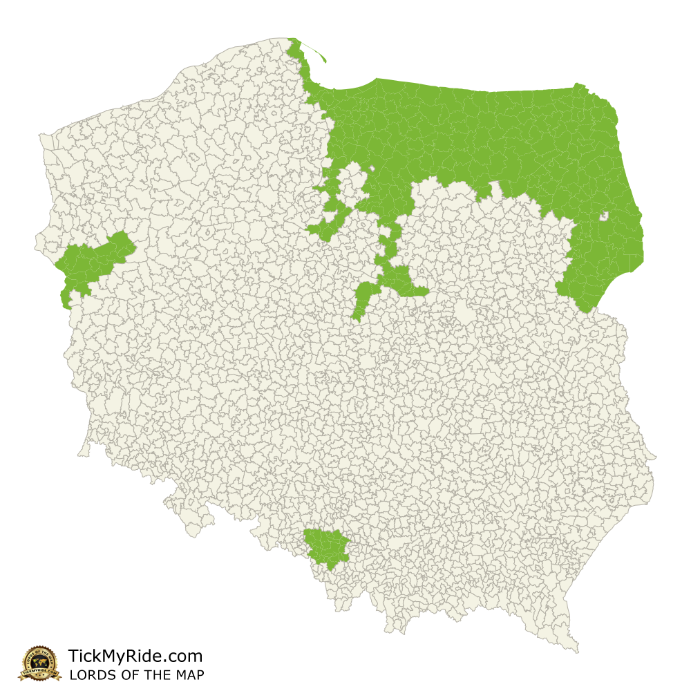 Mapa Zdobytych Gmin