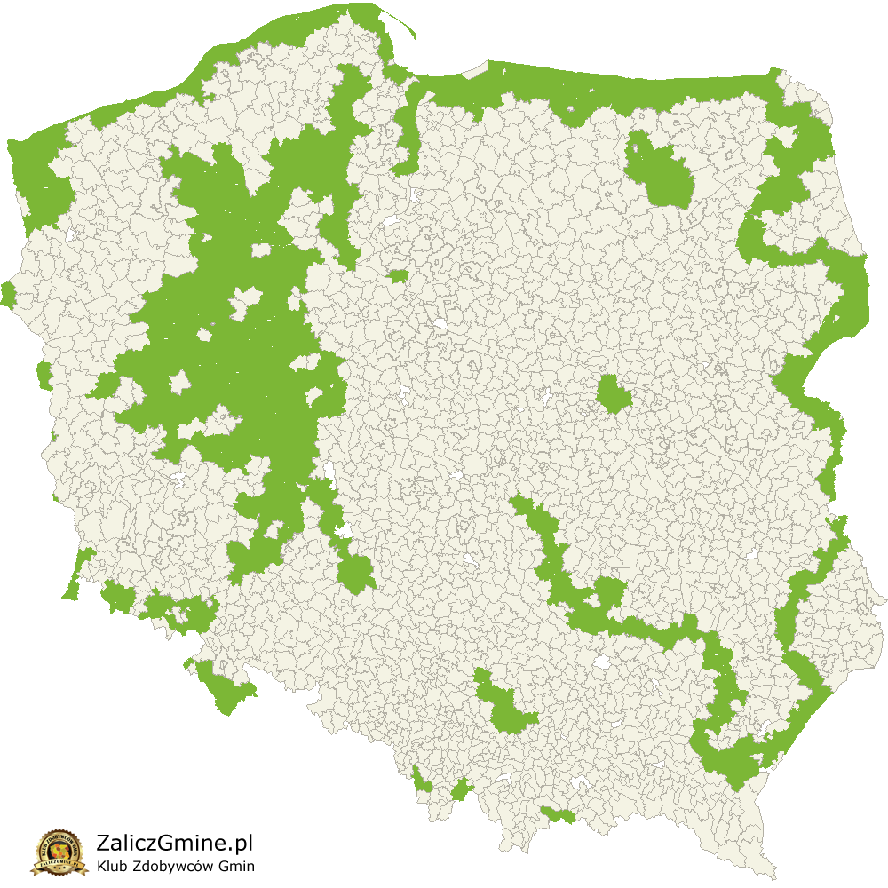 Mapa Zdobytych Gmin