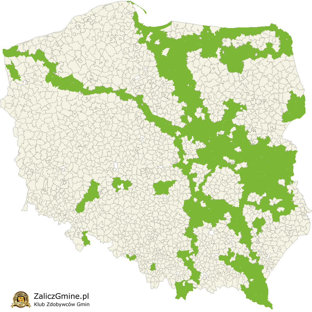 Mapa Zdobytych Gmin