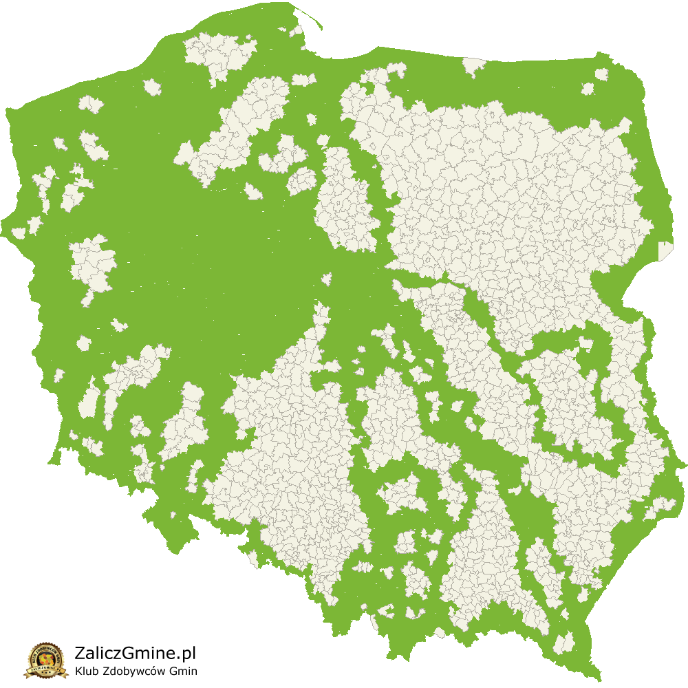 Mapa Zdobytych Gmin