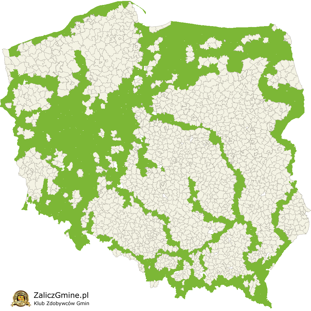 Mapa Zdobytych Gmin