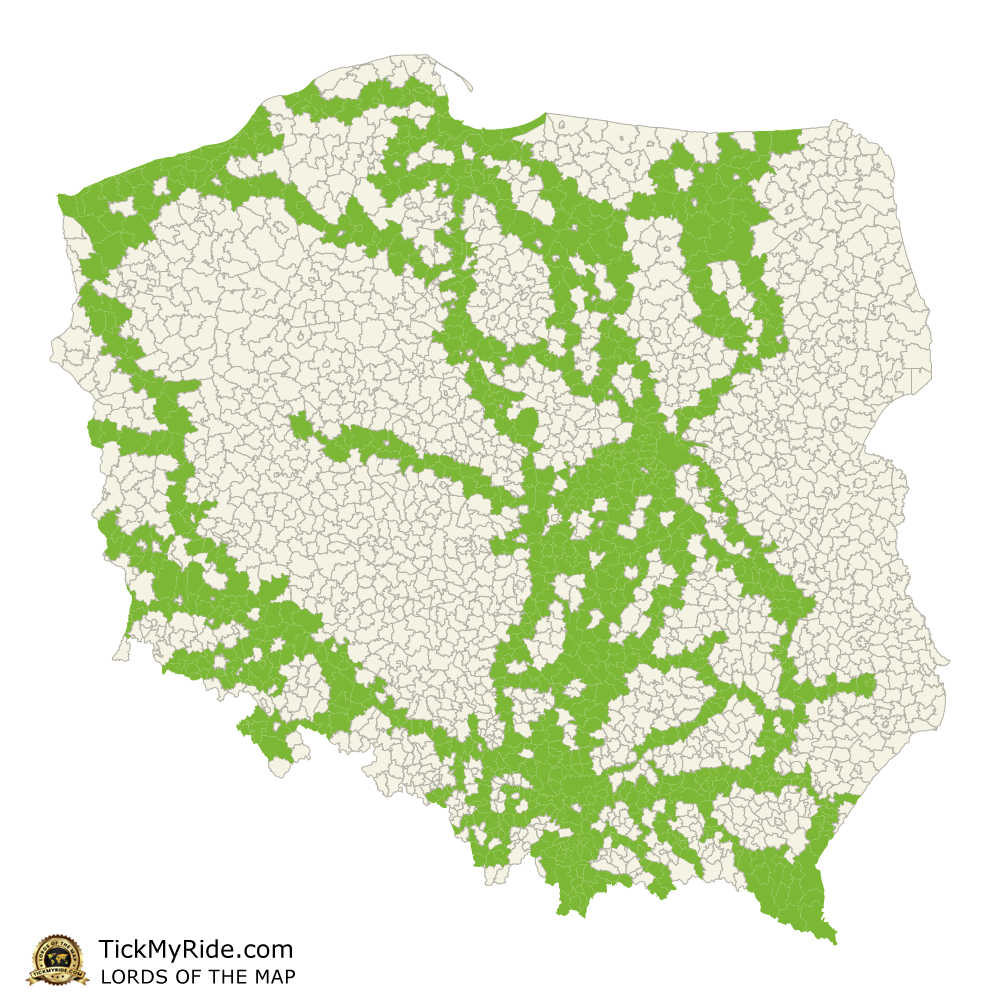 Mapa Zdobytych Gmin