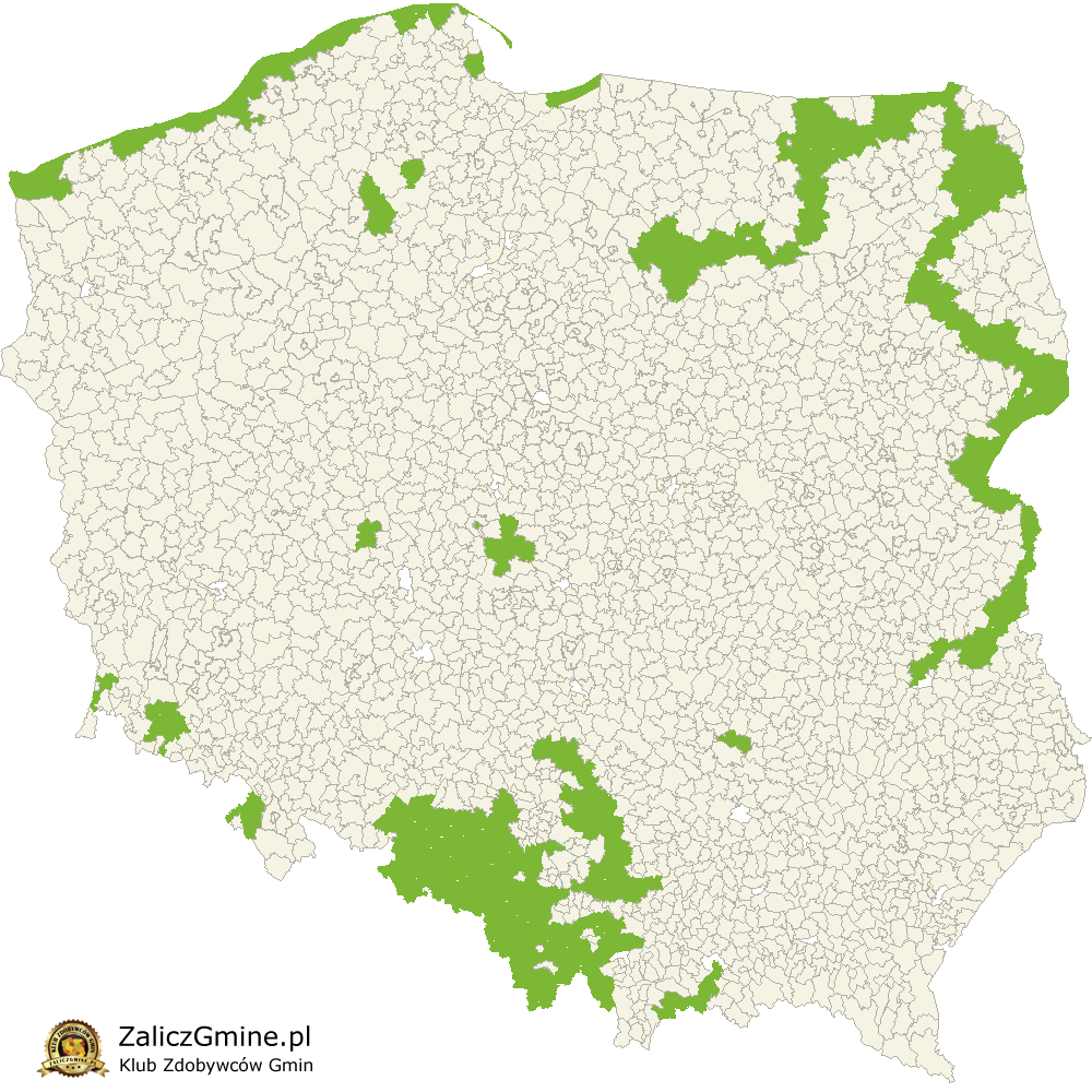 Mapa Zdobytych Gmin