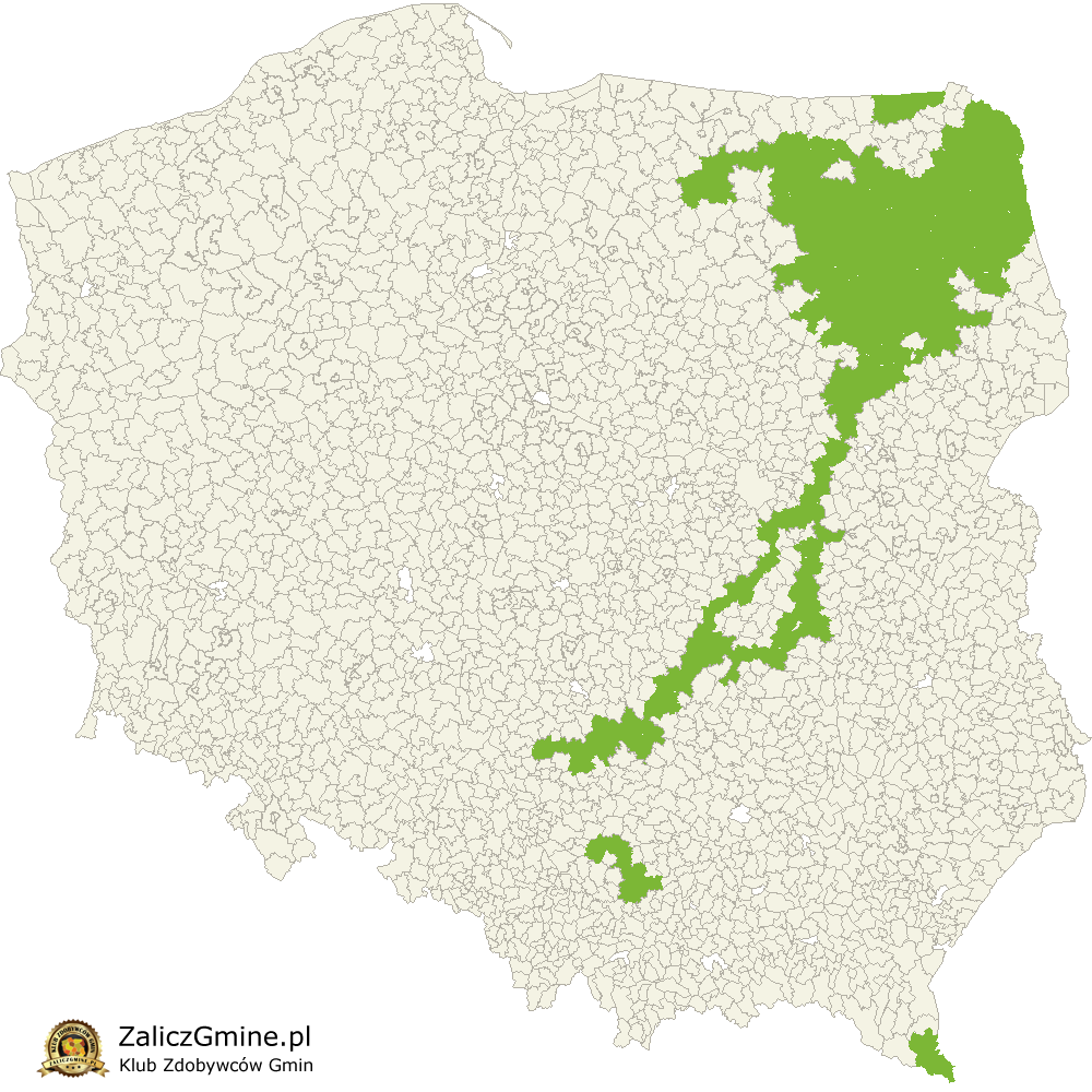 Mapa Zdobytych Gmin