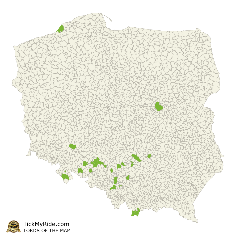 Mapa Zdobytych Gmin
