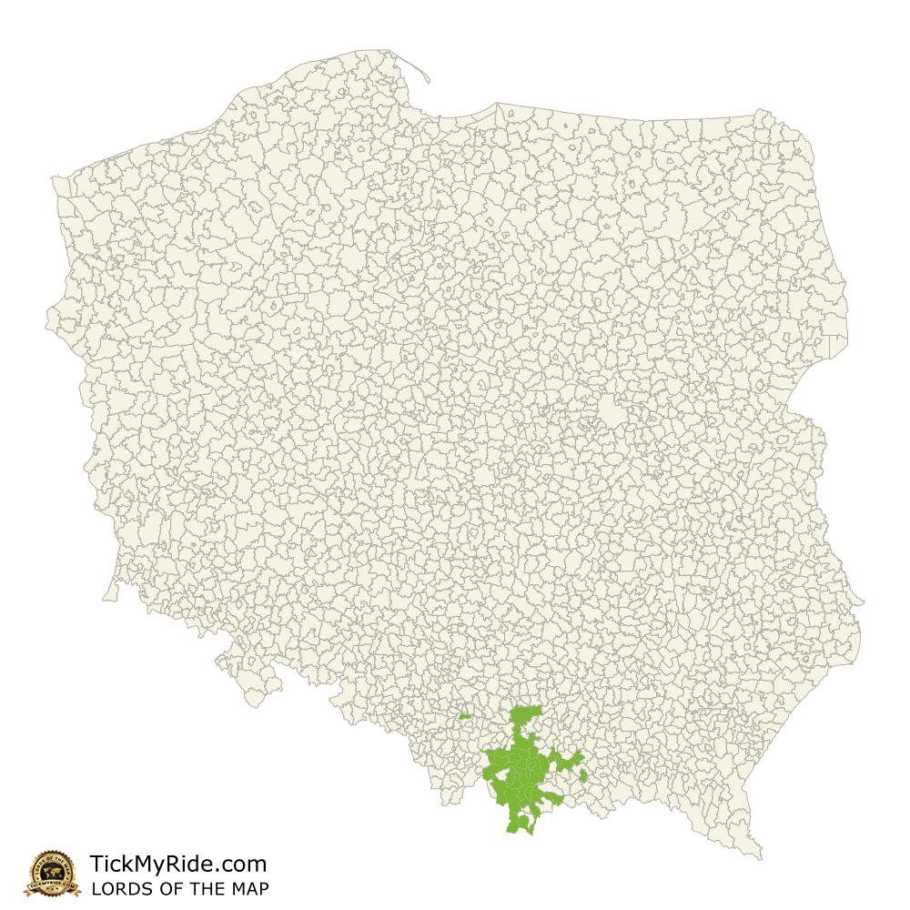 Mapa Zdobytych Gmin