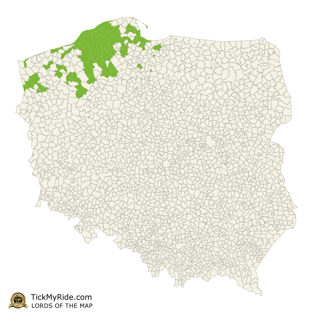 Mapa Zdobytych Gmin