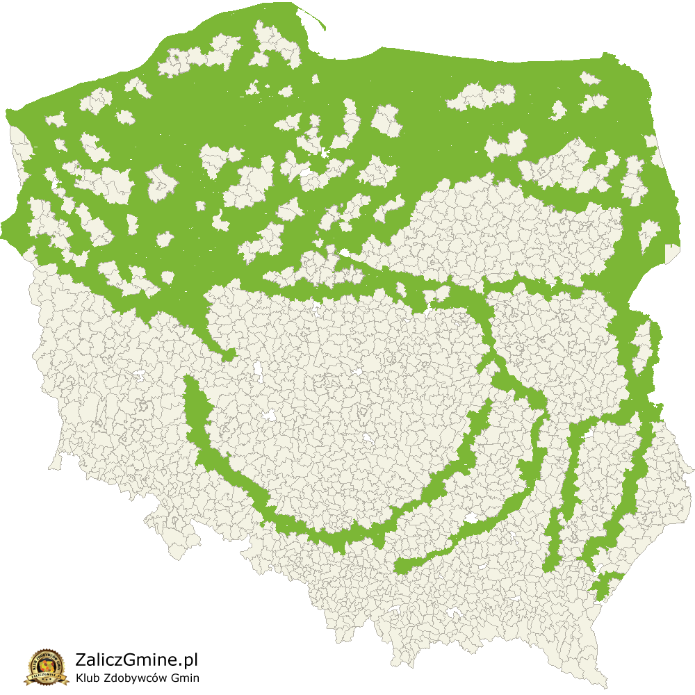 Mapa Zdobytych Gmin