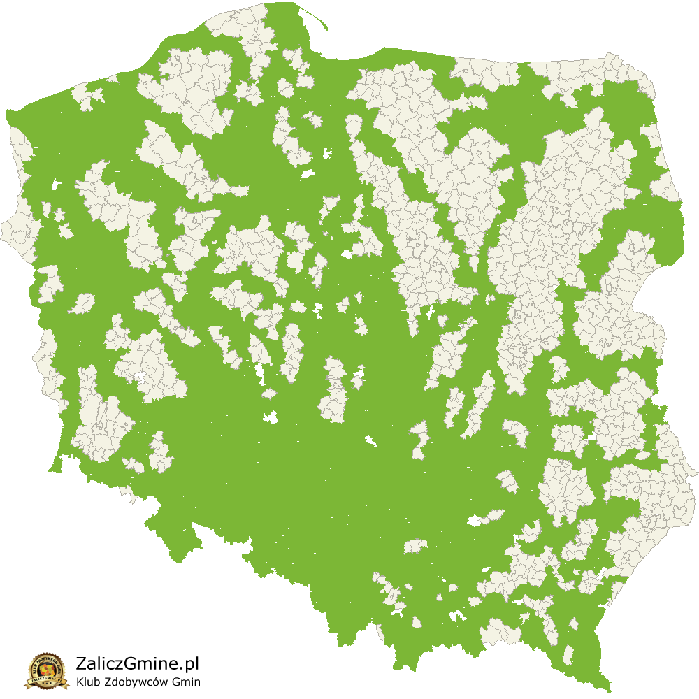 Mapa Zdobytych Gmin