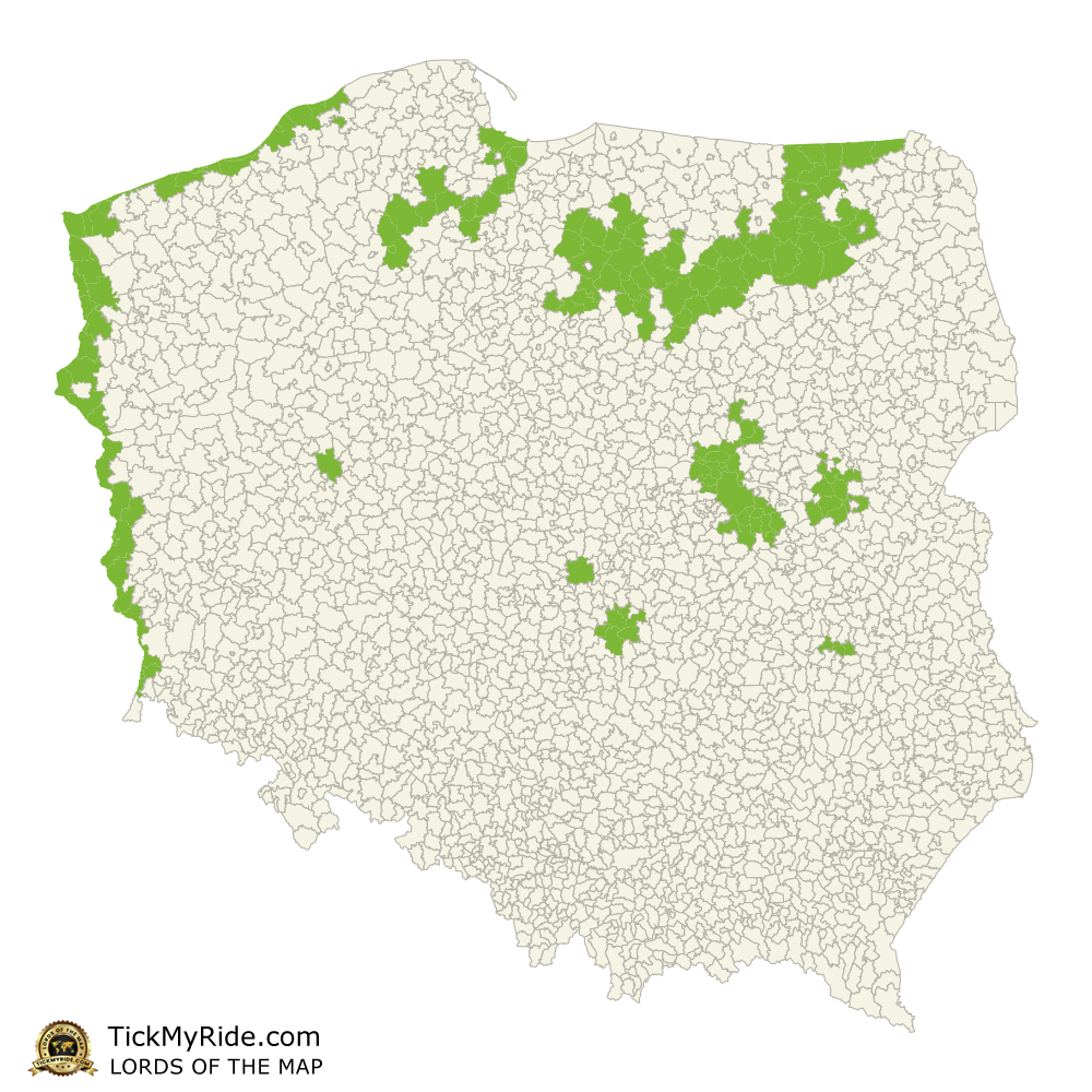 Mapa Zdobytych Gmin