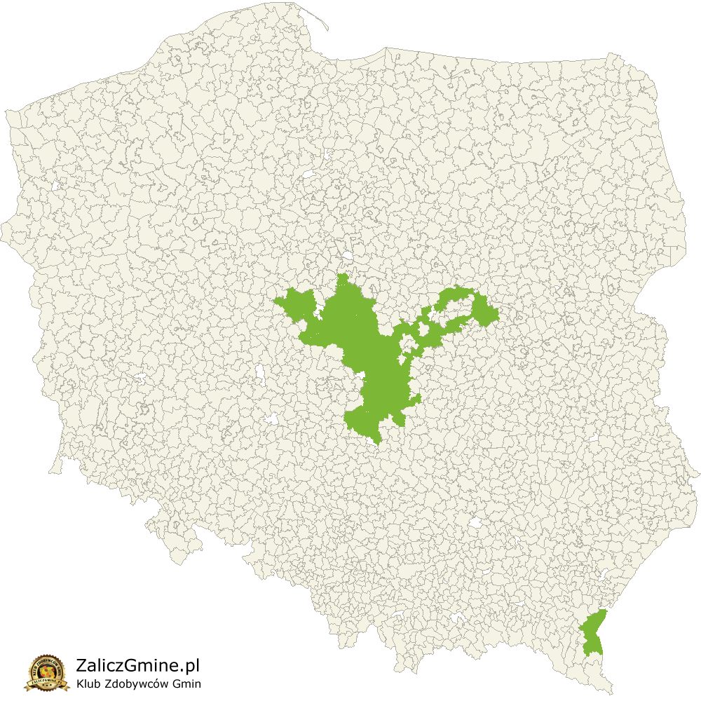 Mapa Zdobytych Gmin