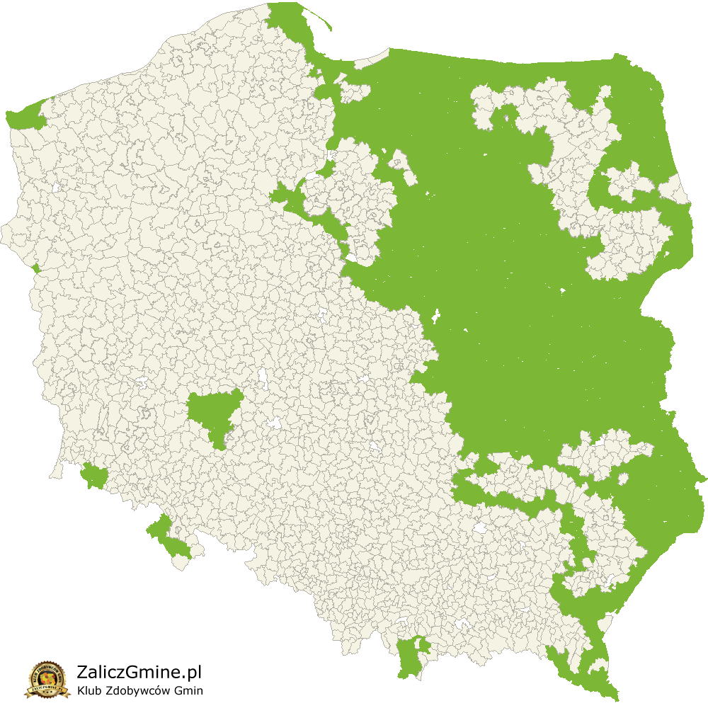 Mapa Zdobytych Gmin