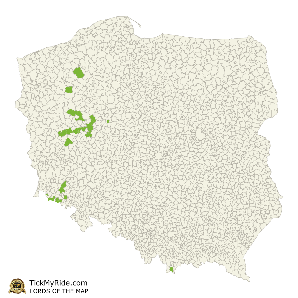 Mapa Zdobytych Gmin