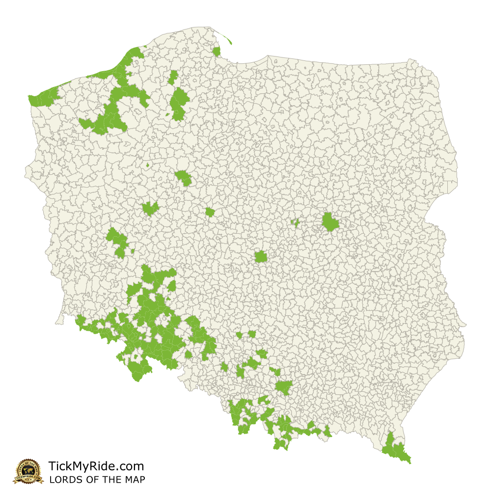 Mapa Zdobytych Gmin