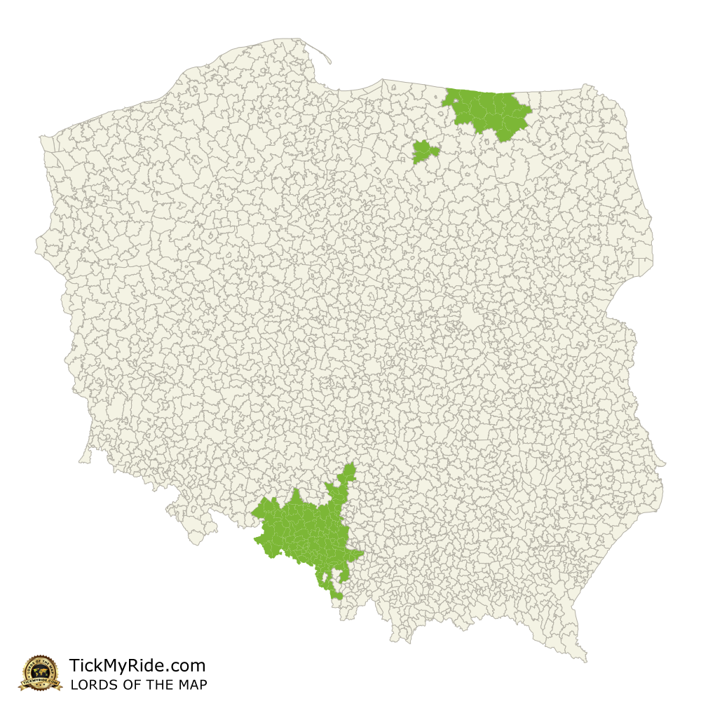 Mapa Zdobytych Gmin