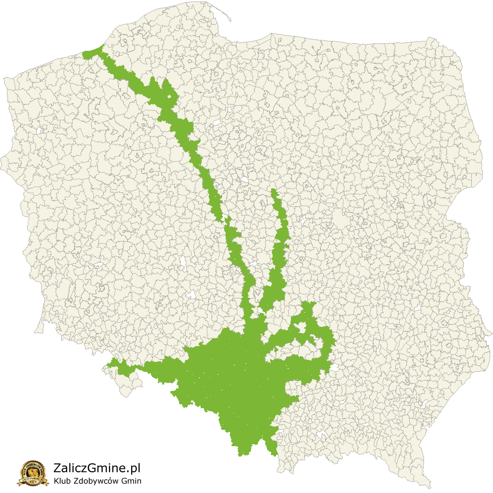 Mapa Zdobytych Gmin